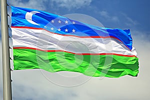 Flag of Uzbekistan photo