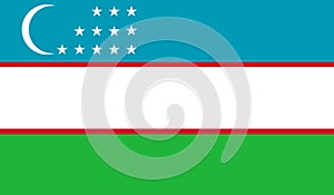 flag of Uzbekistan. flag of Asiatic country. Uzbek state flag