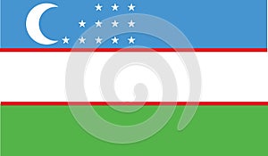 Flag of uzbekistan icon illustration