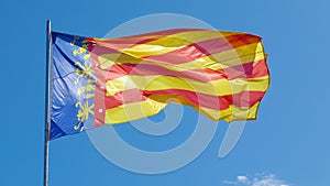 The Flag of Valencia, Spain photo