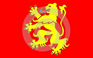 Flag of Valenciennes, France photo