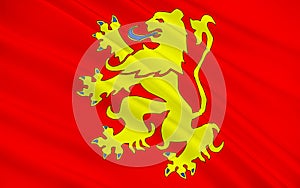 Flag of Valenciennes, France photo