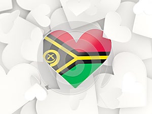 Flag of vanuatu, heart shaped stickers