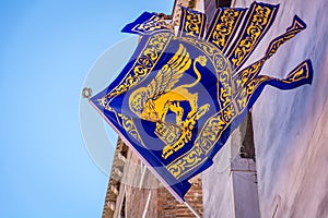 Flag of Venice city, Italy.