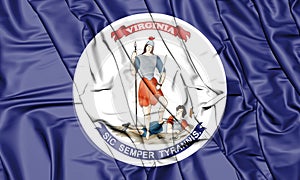 Flag of Virginia 1861, USA. 3D Illustration.