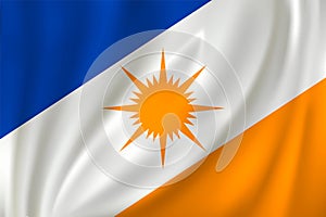 Flag waving in the wind