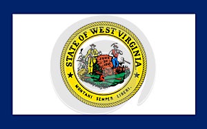 Flag of West Virginia, USA