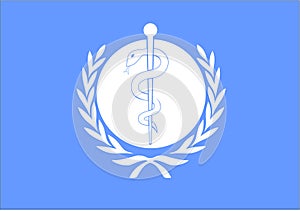 Flag of world health organization WHO