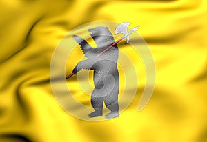 Flag of Yaroslavl Oblast, Russia. 3D Illustration