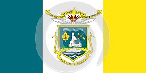 Flag of Yellowknife in Northwest Territories Illustration, Canada