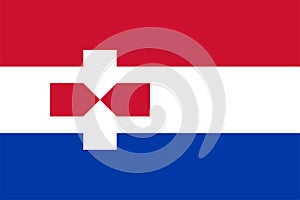 Flag of Zaanstad Municipality (North Holland or Noord-Holland province, Kingdom of the Netherlands, Holland