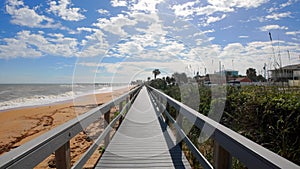 Flagler Beach boardwalk by sea oats