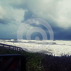 Flagler beach. Hurricane Dorian clouds photo