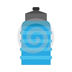 Flagon blue pottery liquid beverage vector icon. Water  bottle logo delivery big plastic canister gallon