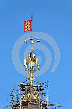 Flagpole on Saumur Gastle