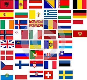 Flags of all European country
