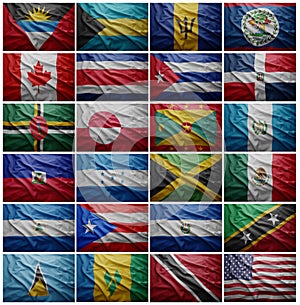 Flags of all North American countries, Collage