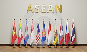 flags of ASEAN an abbreviation for the Association of Southeast Asian Nations,is a political and economic union of 10 states in