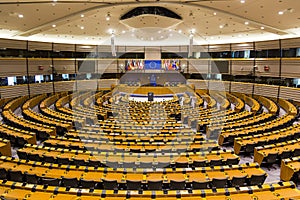 Flags Brexit European Parliament European Union Brussels Belgium