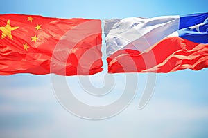 Flags of Chile and China