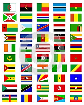 Flags of the countries of Africa
