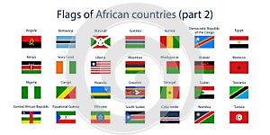 Flags of the countries of the world. Flags of African countries, part 2