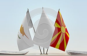 Flags of Cyprus and Macedonia FYROM