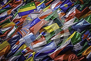 Flags of differnt contries photo