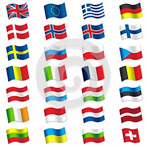 Flaggen aus Europa 