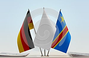 Flags of Germany and Democratic Republic of the Congo