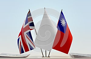 Flags of Great Britain and Taiwan