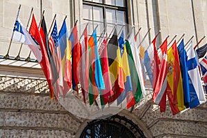 Flags at the HQ of OSCE