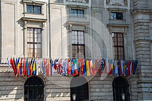 Flags at the HQ of OSCE