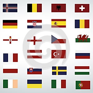 flags icon isolated vector on a white backround