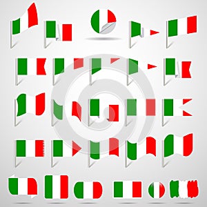 Flags of Italy.