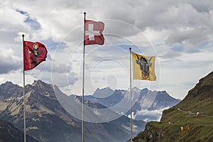 Flags on the Klausen Pass photo