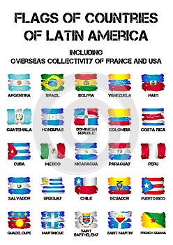 Flags of Latin America countries