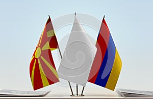 Flags of Macedonia FYROM and Armenia