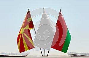 Flags of Macedonia FYROM and Belarus