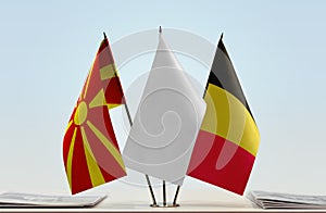 Flags of Macedonia FYROM and Belgium