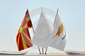Flags of Macedonia FYROM and Cyprus
