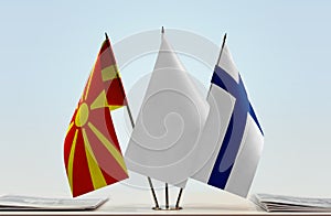 Flags of Macedonia FYROM and Finland