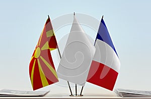 Flags of Macedonia FYROM and France