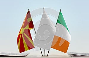 Flags of Macedonia FYROM and Ireland