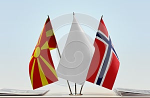 Flags of Macedonia FYROM and Norway