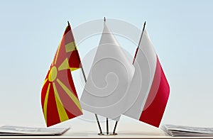 Flags of Macedonia FYROM and Poland