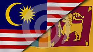 Vlajky z malajzia a. reportáž obchod.  trojrozmerný ilustrácie 