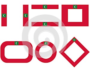 Flags of the Maledives with copy space