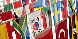 Flags of many countries