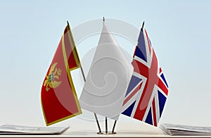 Flags of Montenegro and Vatican CityUnited Kingdom of Great Britain